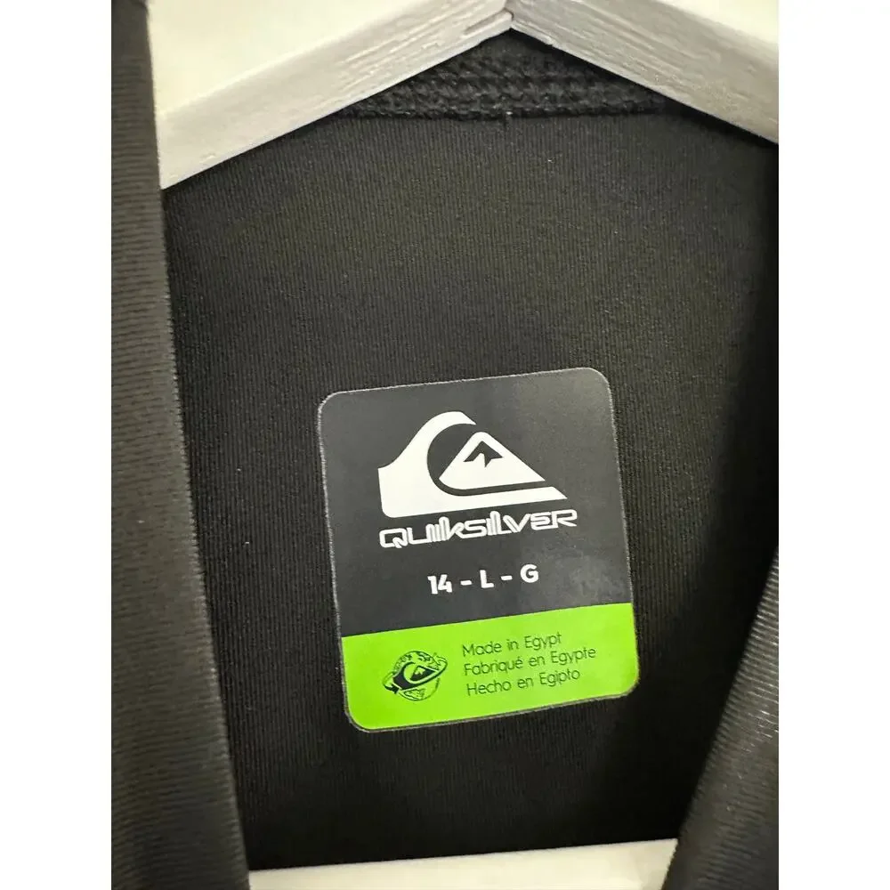 Quiksilver Black Short Sleeve Rash Guard size L/14